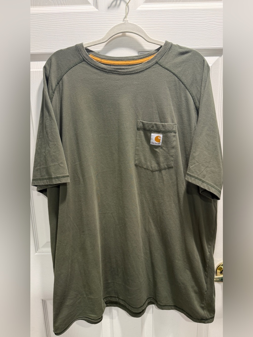 Carhartt 3XL Relaxed Fit Pocket T Shirt Olive Green Workwear Mens 3XL Tee Shirt